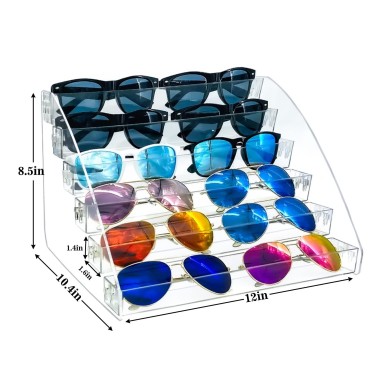 MineSign Sunglasses Organizer Clear Eyeglasses Dis...