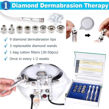 3 in 1 Diamond Microdermabrasion Machine, TopDirec...