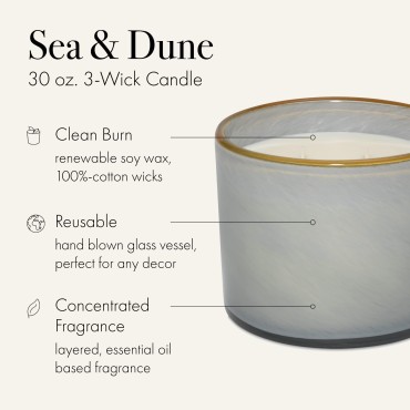 LAFCO New York 3-Wick Candle, Sea & Dune - 30 oz -...