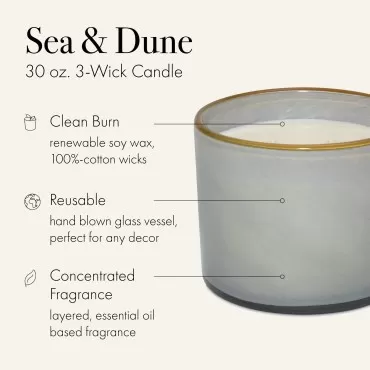 LAFCO New York 3-Wick Candle, Sea & Dune - 30 oz -...