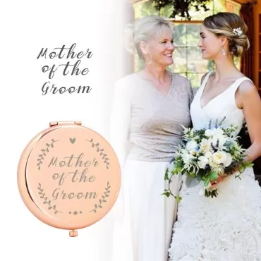 Dyukonirty Mother of The Groom Gifts Travel Makeup Mirror Rose Gold Daughter Mother of The Groom Gifts from Wedding