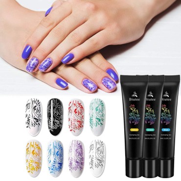 SEISSO Nail Stamping Polish Gel, 8 Colors Stamping...