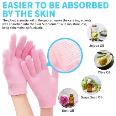 4 PCS Moisturizing Gloves and Socks, Gel Spa Moist...