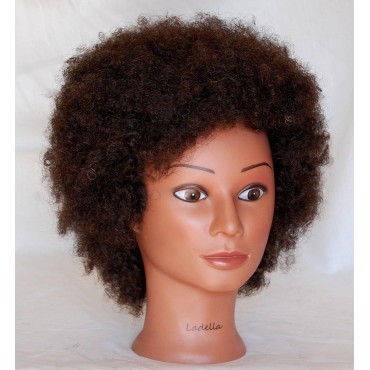 Ladella Beauty Cosmetology Mannequin Afro Head 100% Human Hair Hairdresser Training Head Manikin Head - KEIRA
