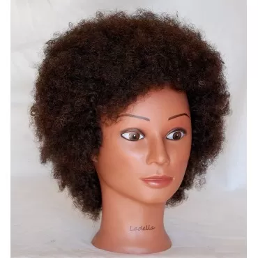 Ladella Beauty Cosmetology Mannequin Afro Head 100% Human Hair Hairdresser Training Head Manikin Head - KEIRA