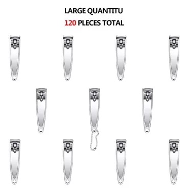 Gogmooi Nail Clippers Bulk 120 Pcs Fingernail Toenail Clippers Set Stainless Steel, Nail Clipper Cutter Set for Men Women with Keychain