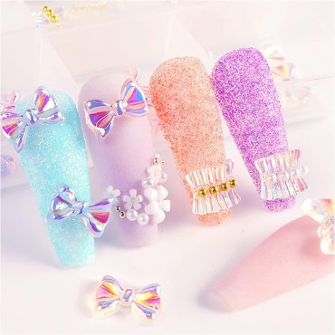 XEAOHESY 80pcs Colorful Resin Aurora Butterfly Ski...