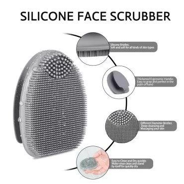 HieerBus Silicone Face Scrubber,Manual Exfoliating...