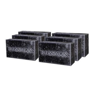 6 Pack Bossman Men’s Bar Soap 4-in-1 - Natural Org...