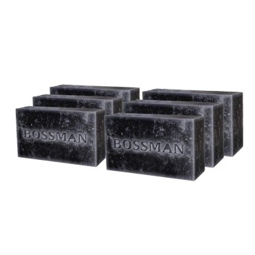 6 Pack Bossman Mens Bar Soap 4-in-1 Natural Organi...