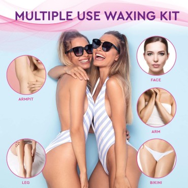 Sharmiz Wax Strips 16 count, Ready to Use Body Hair Removal Waxing Strips, Natural Cold Wax Strips For Hair Removal, Full Body Hair Removal Waxing Kit: 1 Pack of 16 Wax Strips With 2 After Care Oil Bags