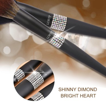 LORYP Makeup Brushes Set -13pcs Diamond Foundation...