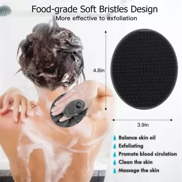 INNERNEED Soft Silicone Body Scrubber Exfoliating ...
