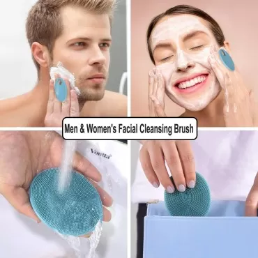 INNERNEED Silicone Face Scrubber, Exfoliating Brus...