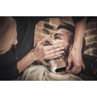 100 BLADES + Facón Professional Traditional Straight Edge Barber Razor - Salon Quality Cut Throat Shavette