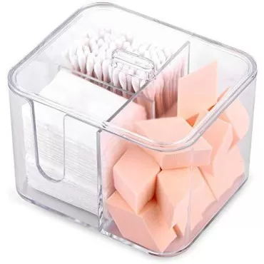 SUNFICON Cotton Swab Balls Box Cotton Pads Holder ...