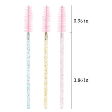 300 PCS Crystal Disposable Mascara Wands Eye Lash ...
