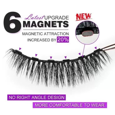 10 Pairs Magnetic Eyelashes with Eyeliner, Magneti...