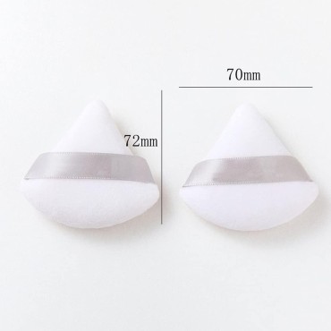RONG HUA 10 Pieces of Mini Powder Puff Face Triang...