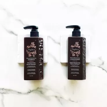 Saphira Mineral Moisturizing Shampoo, Hydration and Shine for Dry, Damaged, Permed or Chemically Treated Hair and Scalp, Sulfate-Free, Paraben-Free, Vegan, Prevents Frizz and Split Ends, 34 Ounce
