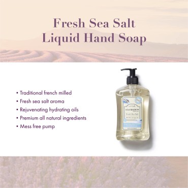 A LA MAISON Liquid Fresh Sea Salt Soap, 16.9 FL OZ...