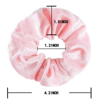 12 Pack Velvet Hair Scrunchies Scrunchy Hair Ties ...