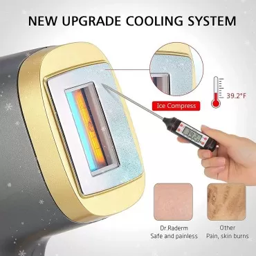 IPL Laser Hair Removal for Women and Men at-Home, Depiladora Laser Hair Removal Device Permanent for Facial Arm Armpits Leg and Full Body, with Ice-Cooling System for Nearly Painless