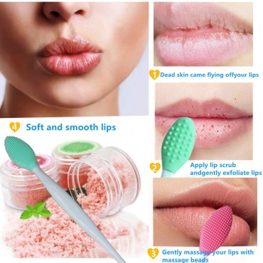 Lip Brush Tool Silicone Face Mask Applicator Lip E...