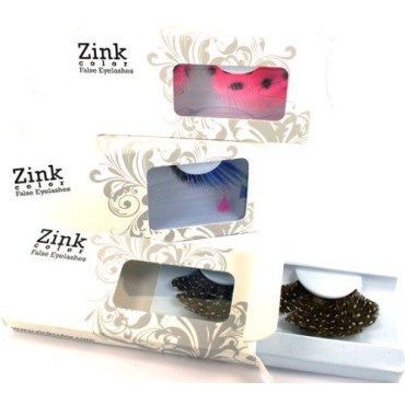Zink Color individual human hair false eyelashes I...