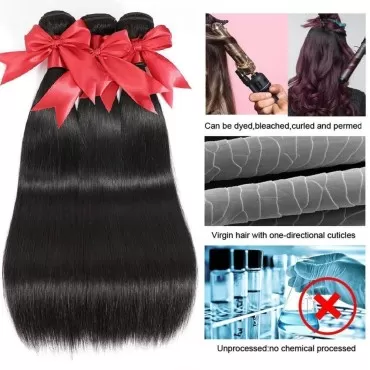 10A Brazilian Straight Hair Bundles 30 Inch Human ...