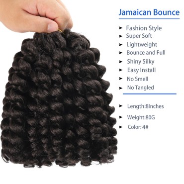 100 Strands 2X Ringlet Wand Curl Jamaican Bounce 8...