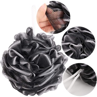 BTYMS 4 Pieces Loofah Sponge Shower Puff Exfoliati...