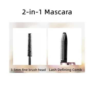 Black mascara with eyelash comb, Waterproof,Volumi...