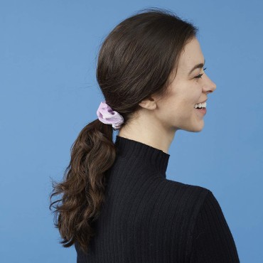 Hadley Wren Women's Scrunchie Collection, 5 Piece Set, Velvet Purples, One Size