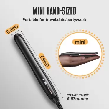 VANESSA PRO Mini Flat Iron Hair Straightener, Smal...