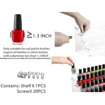 Cq acrylic Clear Nail Polish Organizers And Storag...