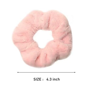 ZBORH 4 Pcs Flannel Hair Scrunchies Soft Elastic H...