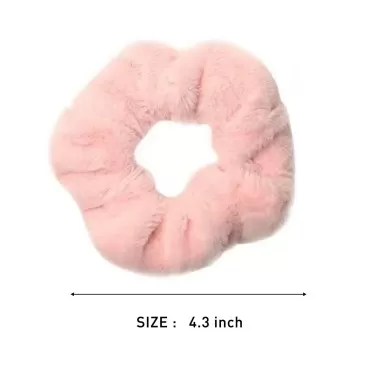 ZBORH 4 Pcs Flannel Hair Scrunchies Soft Elastic H...
