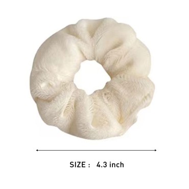 ZBORH 4 Pcs Flannel Hair Scrunchies Soft Elastic H...