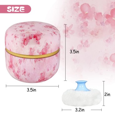 WEMEGA Body Powder Case with Powder Puff Powder Co...