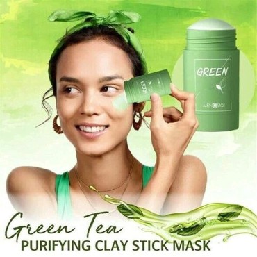 Green Tea Mask for Face, Blackhead Remover with Green Tea Extract, Deep Pore Cleansing, Moisturizing, Skin Brightening, Removes Blackheads for All Skin Types of Men and Women (green 1PC)