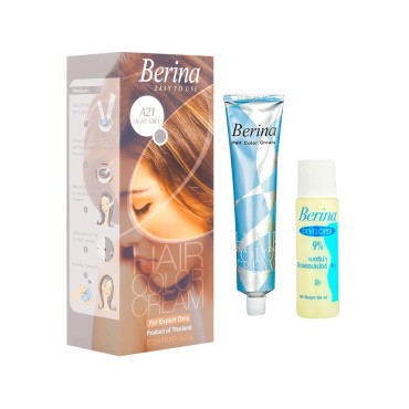 Berina A21 Light Grey Silver Permanent Hair Dye Co...