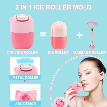 Ice Roller for Face,2 IN 1 Facial Massager for Eye...