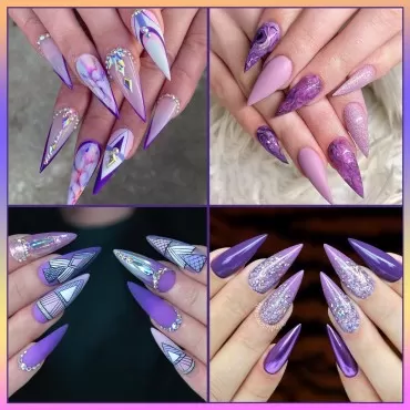 INFILILA Short Stiletto Nail Tips with Glue 200PCS Clear Stiletto Nail Tips For Acrylic Nails with 2pcs Glue Half Cover Professional Artificial Nail Tip for Nail Art Salon & Home
