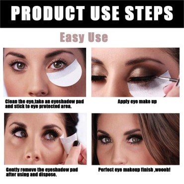 100PCS White Professional Eyeshadow Pads Stencils ...