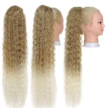 Long Curly Ponytail Hair Extension Ponytail for Women 30inch Drawstring Ponytail Clip in Curly Ponytail long Clip in Hair Extensions Hair Pieces High Puff (MT27/613)…