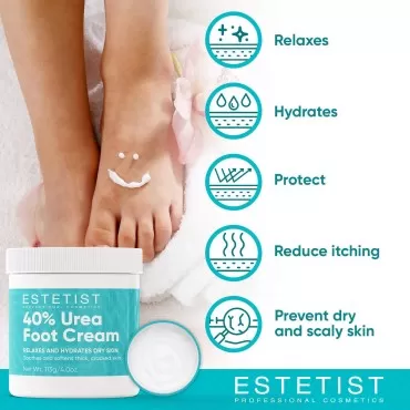Urea Foot Cream 40% Foot Lotion For Dry Cracked Fe...
