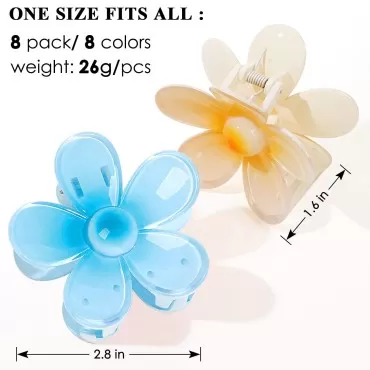 Flower Hair Clips 8PCS Hair Claw Clips Cute Hair C...