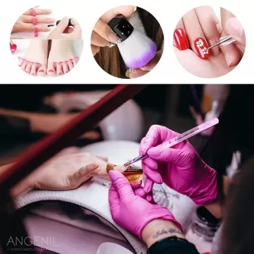 ANGENIL 15PCS Acrylic Nail Brush Set with UV Gel N...