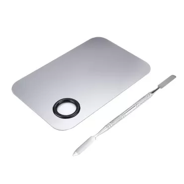 2 Pcs Stainless Steel Cosmetic Makeup Palette, Pro...